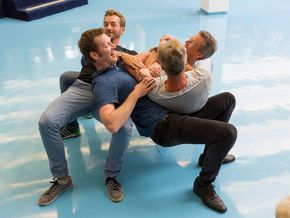 Der achtfüßige Stabilisierungsstand stellte sich als wahre Herausforderung für Lehrer und Schüler dar.