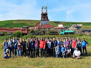 Gruppenbild beim Bergwerk